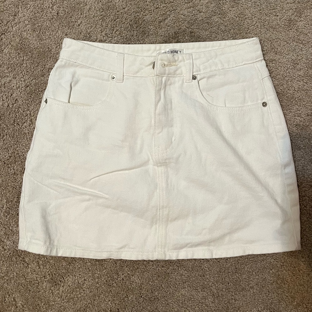 jean skirt with star pockets